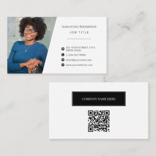 Professional Stylish Employee Business Photo Card