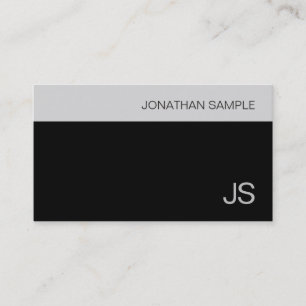 Professional Stylish Minimalist Monogram Plain Business Card