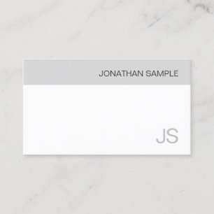Professional Stylish Minimalistic Monogram Plain Business Card