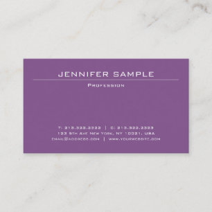 Professional Stylish Minimalistic Plain Modern Business Card