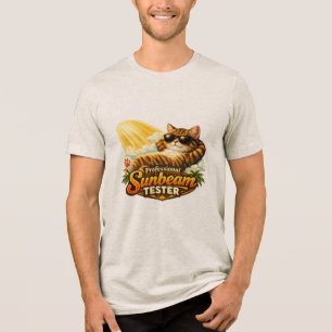 Professional Sunbeam Tester Relaxed Cat Tri-Blend  Shirt