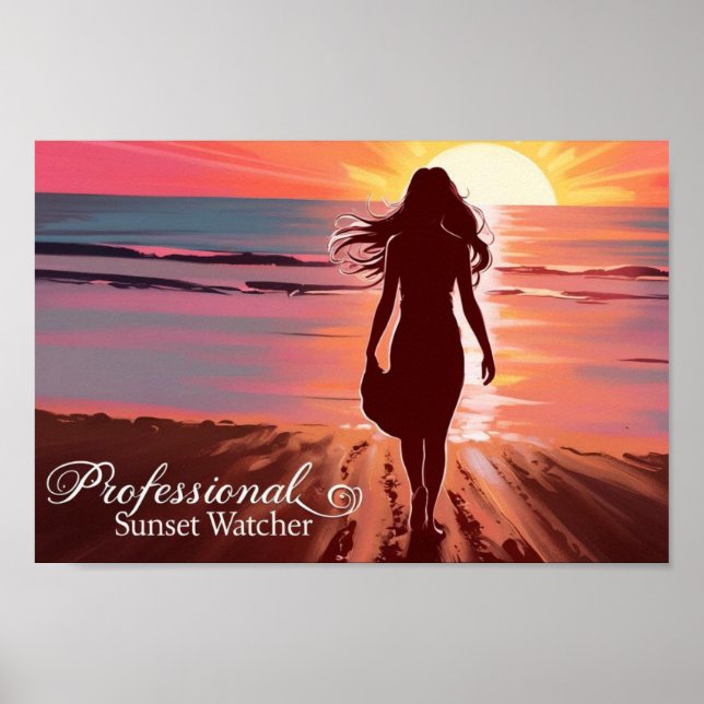 Professional Sunset Watcher Poster (Front)