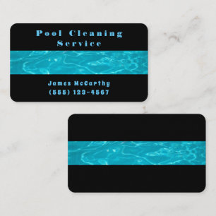 Professional Swimming Pool Maintenance Cleaning Business Card