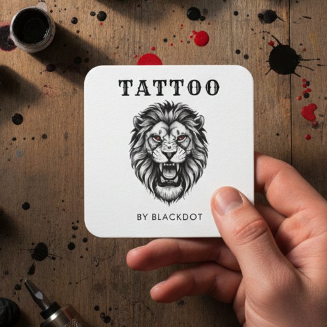 Professional Tattooist Creative Branding QR Code Square Business Card (Creator Uploaded)