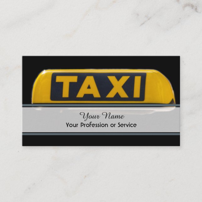 Professional taxi driver business card (Front)