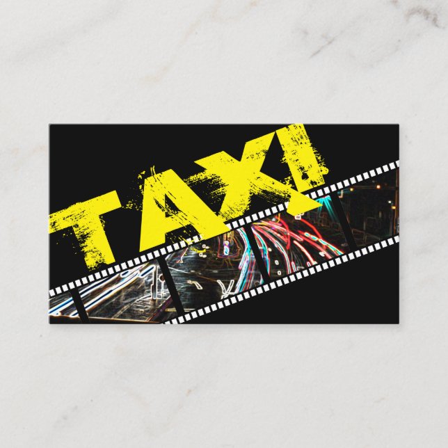 Professional taxi driver cabdriver transporter business card (Front)