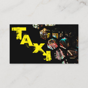 Professional taxi driver cabdriver transporter business card