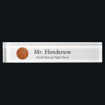 Professional Teacher Sports Nameplate<br><div class="desc">This professional nameplate is a great way to welcome your team.  Click on the customize tab to add your information.</div>