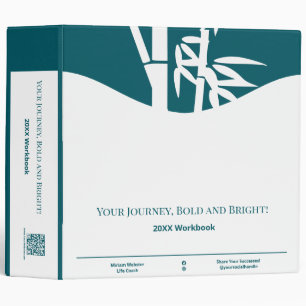 Professional Teal Life Coach Workbook  Binder