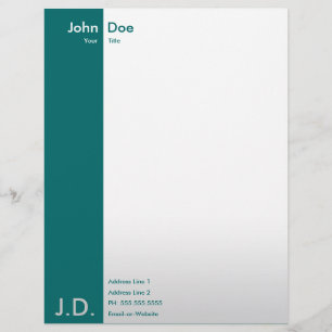 professional teals letterhead