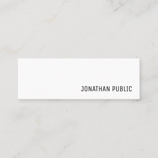 Professional Template Elegant Modern Minimalist Mini Business Card (Front)