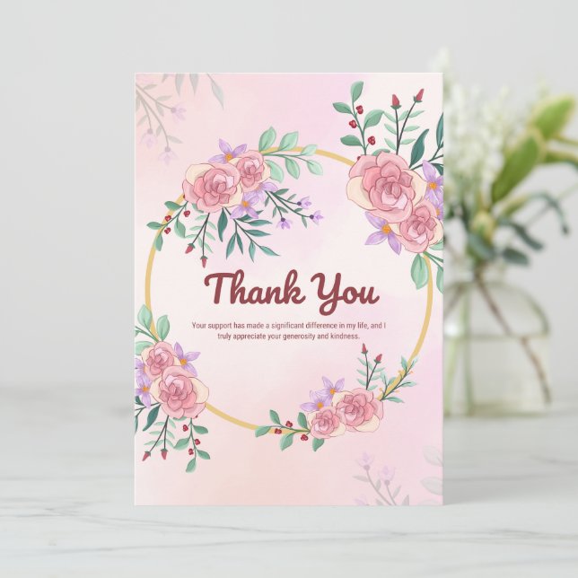 Professional Thank You Card for Orders (Standing Front)