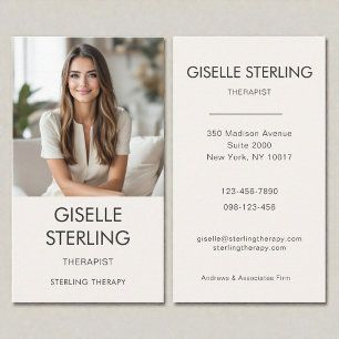 Professional Therapist Psychologist Photo Business Card