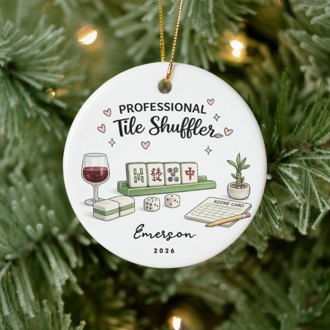Professional Tile Shuffler Ornament (Tree)