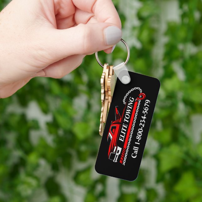 Professional Tow Truck Service Keychain (Hand)