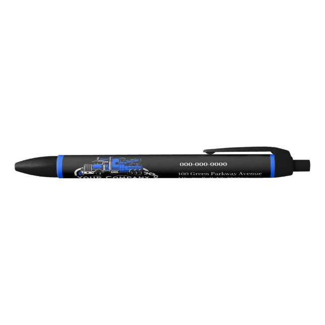 Professional Towing Company, Hauling Service Black Ink Pen (Top)