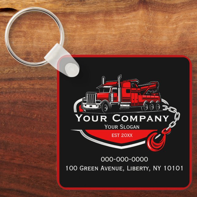 Professional Towing Company, Hauling Service Keychain (Front)