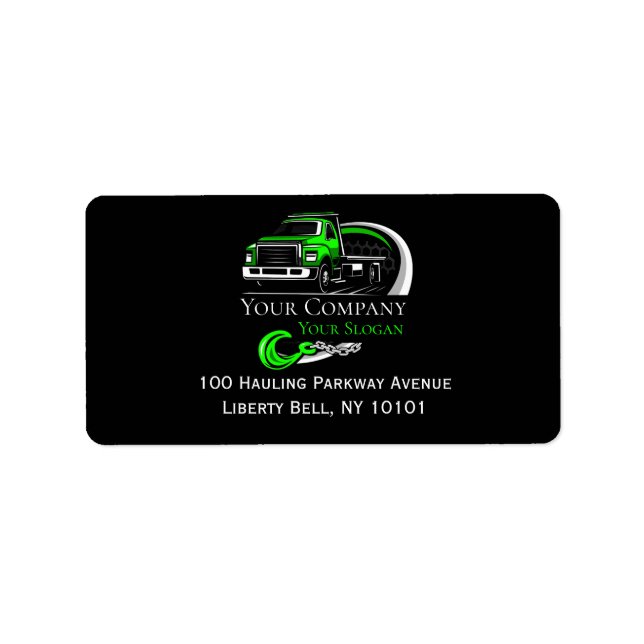 Professional Towing Company, Hauling Service Label (Front)