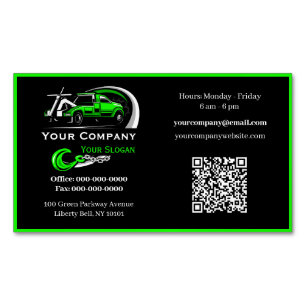 Professional Towing Company, Hauling Service Magnetic Business Card