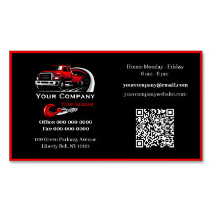 Professional Towing Company, Hauling Service Magnetic Business Card