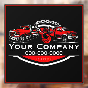 Professional Towing Company, Hauling Service  Window Cling