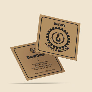 Professional Towing Driver Truck Square Business Card