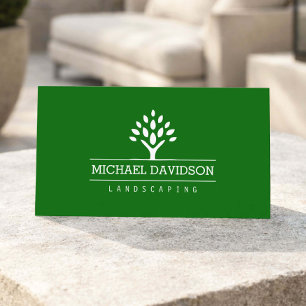 Professional Tree Landscaping Logo Business Card