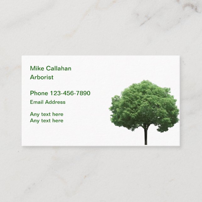 Professional Tree Management Arborist Business Card (Front)