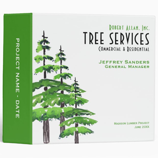 Professional Tree Services Business Binder (Front/Spine)
