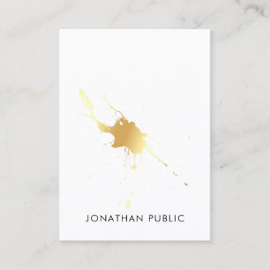 Professional Trendy Modern Gold Splash Elegant Business Card