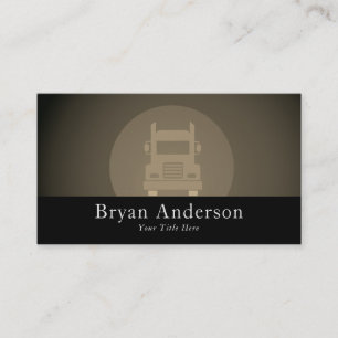 Professional Truck Driver Business Card 