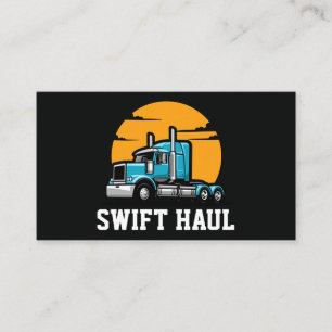 professional trucking business cards