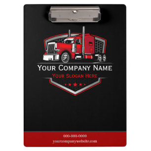 Professional Trucking Hauling Company Clipboard