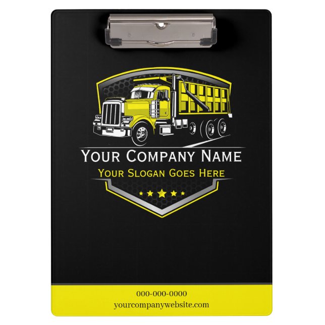 Professional Trucking Hauling Company  Clipboard (Front)