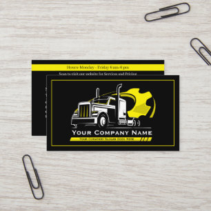 Professional Trucking Hauling Company Repair Business Card