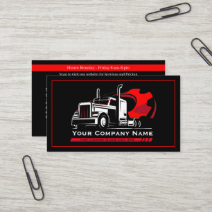 Professional Trucking Hauling Company Repair Business Card