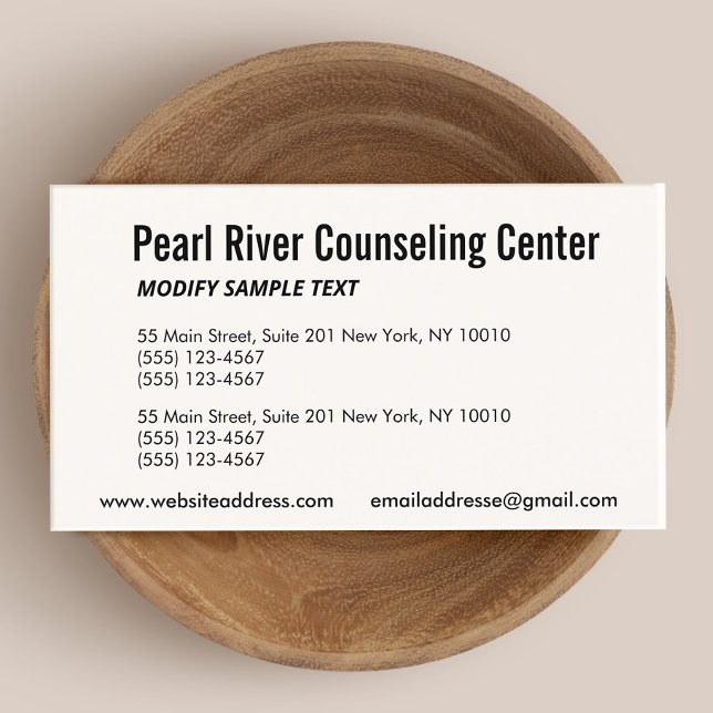 Professional Two Address Ivory Business Card (Creator Uploaded)