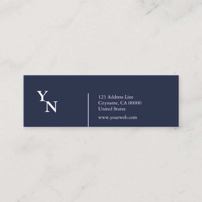 Professional Typography Layout Mini Business Card (Front)