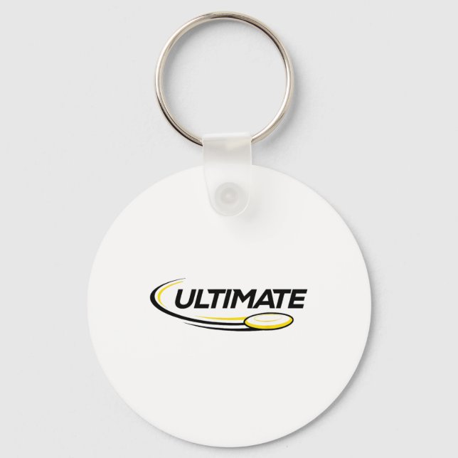 Professional Ultimate Frisbee Disc Golf Player  Keychain (Front)