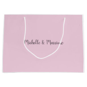 Professional Unique Classical Plain Couple Names Large Gift Bag