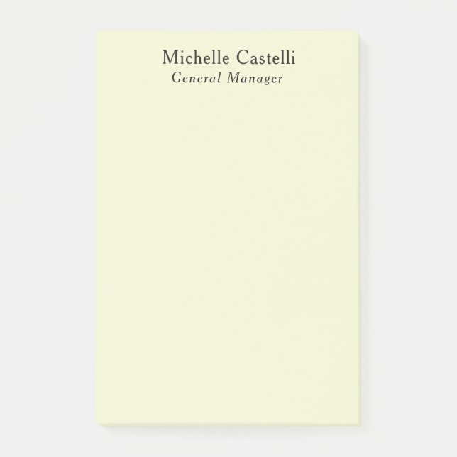 Professional Unique Classical Plain Post-it Notes (Front)