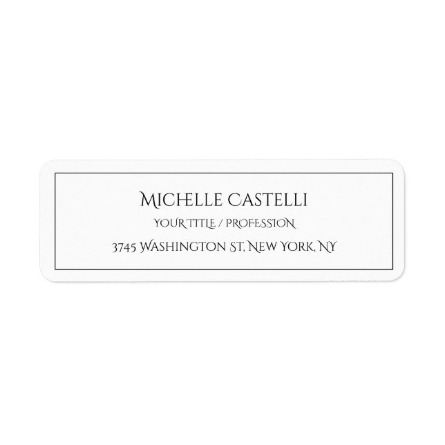 Professional Unique Classical Simple Black & White (Front)