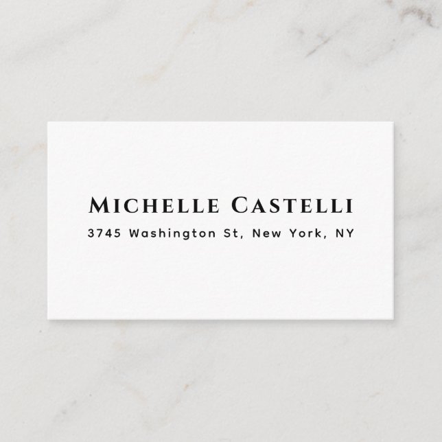 Professional Unique Classical Simple Black & White Enclosure Card (Front)