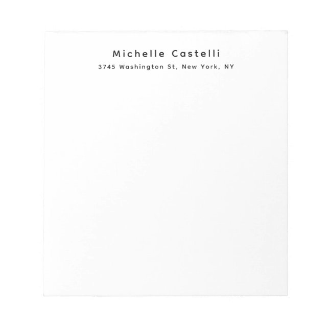 Professional Unique Classical Simple Black & White Notepad (Front)