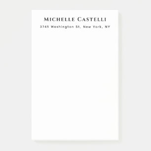 Professional Unique Classical Simple Black & White Post-it Notes