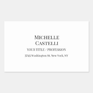 Professional Unique Classical Simple Black & White Sticker