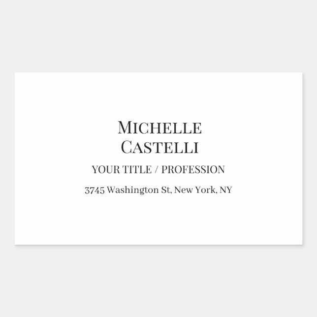 Professional Unique Classical Simple Black & White Sticker (Front)