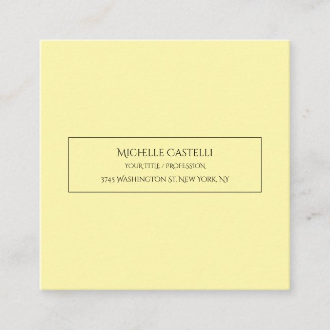 Professional Unique Classical Simple Cream Color Enclosure Card (Front)