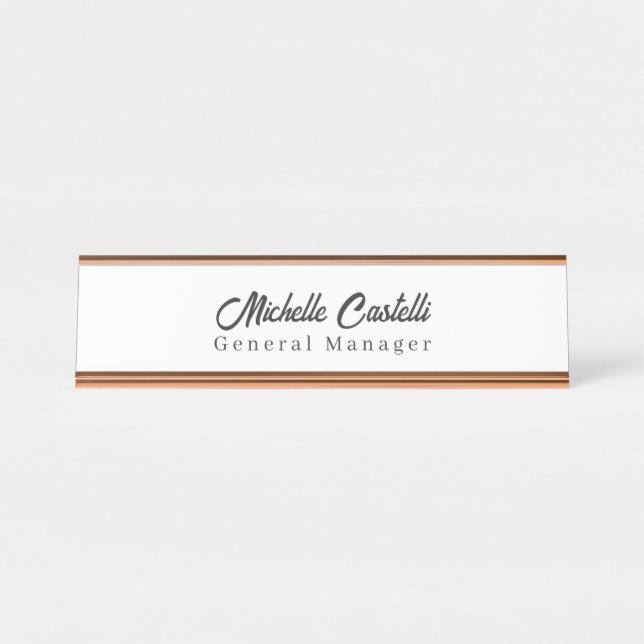 Professional Unique Classical Simple Desk Name Plate (Front)
