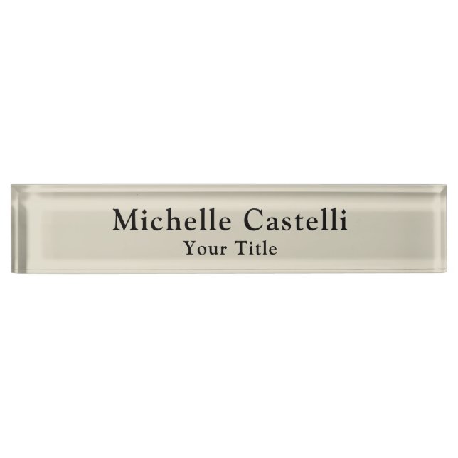 Professional Unique Classical Simple Grey Black Nameplate (Front)